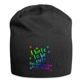 Ich hasse es süß zu sein | lustig | Spruch - Jersey-Beanie - Schwarz - Vorne
