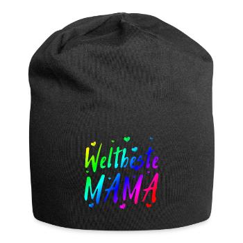 Weltbeste Mama | Mutter | Mama | Eltern | Frau - Jersey-Beanie - Schwarz - Vorne