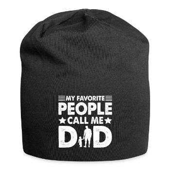 Dad - Father's Day - Men's Day - Gift - Jersey Beanie - black - Front