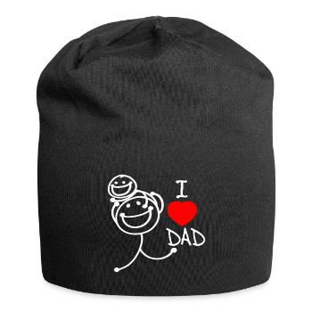 Ich liebe Papa DE - Jersey-Beanie - Schwarz - Vorne