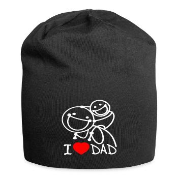 Ich liebe Papa DE - Jersey-Beanie - Schwarz - Vorne