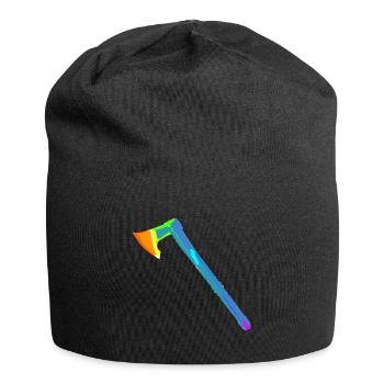 Axt | Wikinger | Holzfäller | Nordisch | Beil - Jersey-Beanie - Schwarz - Vorne