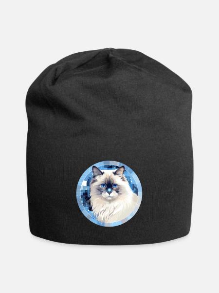 Ragdoll Katze - Jersey-Beanie - Schwarz