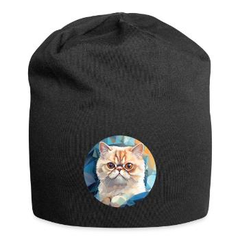 Exotische Kurzhaarkatze - Jersey-Beanie - Schwarz - Vorne