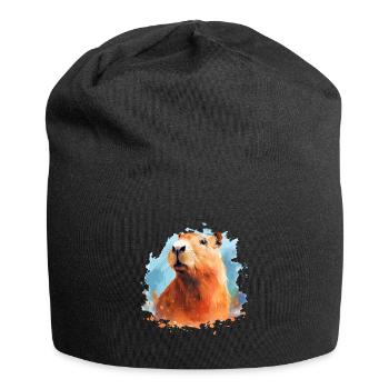 Capybara - Jersey-Beanie - Schwarz - Vorne