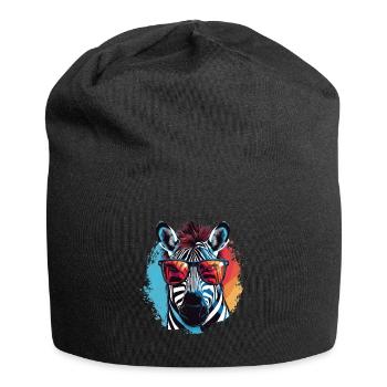 zebra sunglasses - Jersey-Beanie - Schwarz - Vorne