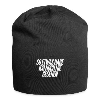 ich wundere mich - Jersey-Beanie - Schwarz - Vorne