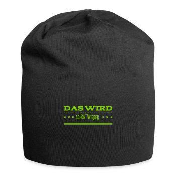 alles wird gut - Jersey-Beanie - Schwarz - Vorne