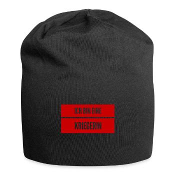 ich bin eine starke Frau - Jersey-Beanie - Schwarz - Vorne