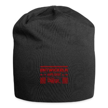 eine Strategie entwickeln - Jersey-Beanie - Schwarz - Vorne