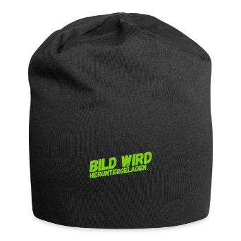 das Bild wird heruntergeladen - Jersey-Beanie - Schwarz - Vorne