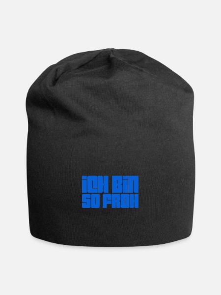 fröhlich - Jersey-Beanie - Schwarz