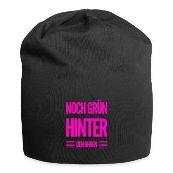 ich bin noch grün hinter den Ohren - Jersey-Beanie - Schwarz - Vorne