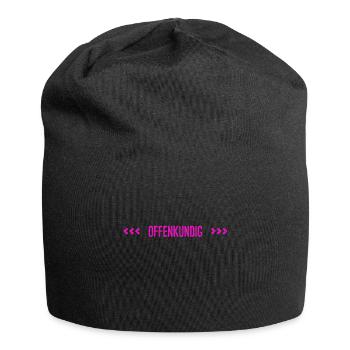 jeder kann es sehen - Jersey-Beanie - Schwarz - Vorne