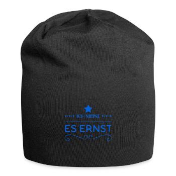ich meine es ernst - Jersey-Beanie - Schwarz - Vorne