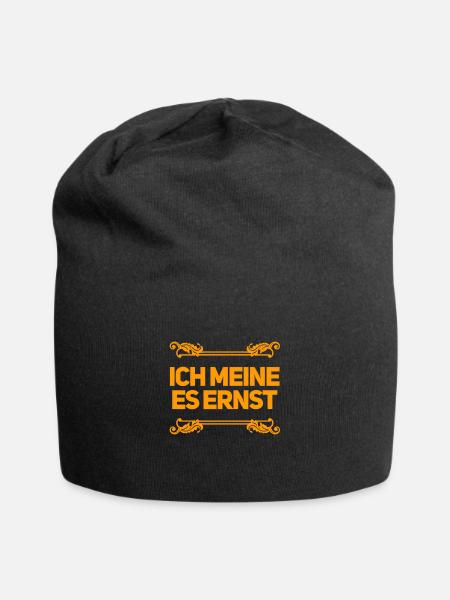 das ist mein ernst - Jersey-Beanie - Schwarz