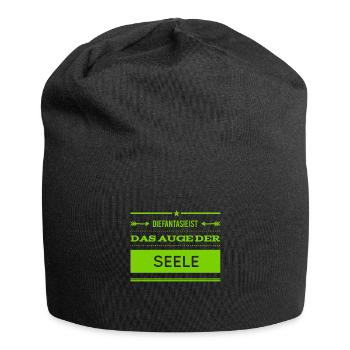 das Auge der Seele - Jersey-Beanie - Schwarz - Vorne