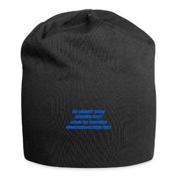 kenne deine Grenzen - Jersey-Beanie - Schwarz - Vorne