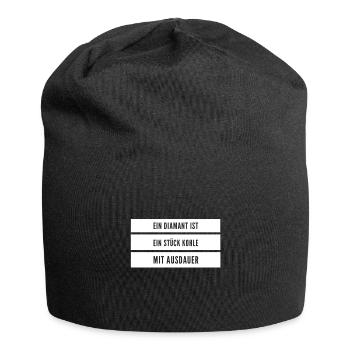 Ausdauer geht immer - Jersey-Beanie - Schwarz - Vorne