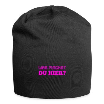 was geht ab? - Jersey-Beanie - Schwarz - Vorne