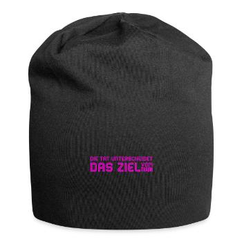 schreite zur Tat - Jersey-Beanie - Schwarz - Vorne