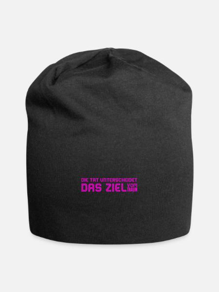 schreite zur Tat - Jersey-Beanie - Schwarz