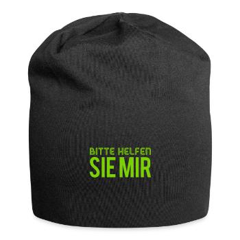 würden sie mir helfen? - Jersey-Beanie - Schwarz - Vorne