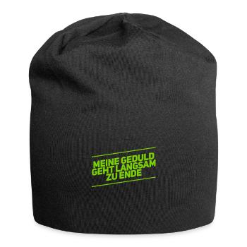 geduldig war gestern - Jersey-Beanie - Schwarz - Vorne