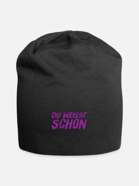 du weißt was ich sagen will - Jersey-Beanie - Schwarz