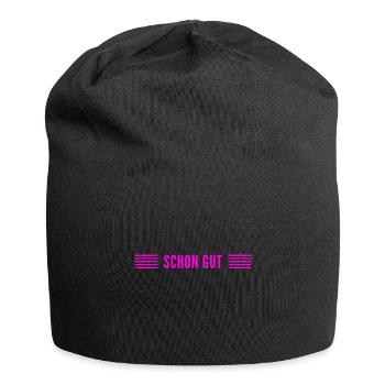 das ist kein Problem - Jersey-Beanie - Schwarz - Vorne