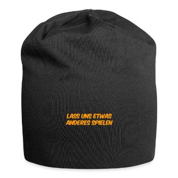 wir spielen etwas anderes - Jersey-Beanie - Schwarz - Vorne