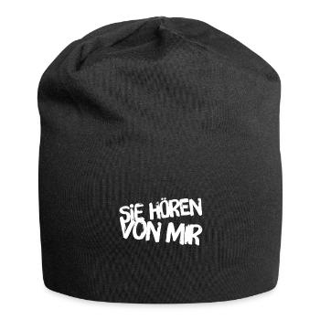 wir haben ein Problem - Jersey-Beanie - Schwarz - Vorne