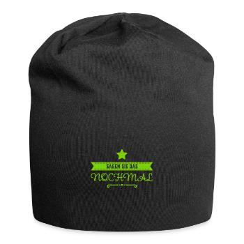 es war nicht zu verstehen - Jersey-Beanie - Schwarz - Vorne