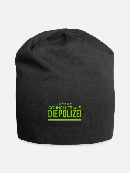 die Polizei abhängen - Jersey-Beanie - Schwarz