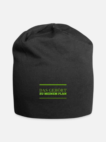 Teil des Plans - Jersey-Beanie - Schwarz