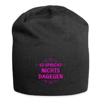 geht klar - Jersey-Beanie - Schwarz - Vorne