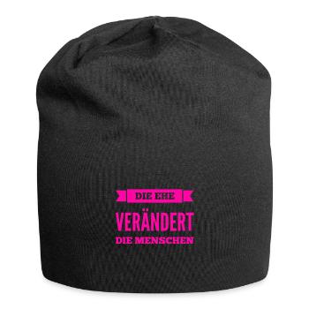die Ehe verändert dich - Jersey-Beanie - Schwarz - Vorne