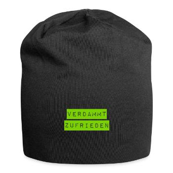 ich bin sehr zufrieden - Jersey-Beanie - Schwarz - Vorne