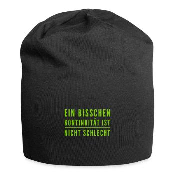 Kontinuität ist wunderbar - Jersey-Beanie - Schwarz - Vorne