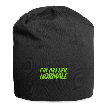 ich bin normal - Jersey-Beanie - Schwarz - Vorne