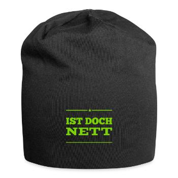 es ist toll - Jersey-Beanie - Schwarz - Vorne