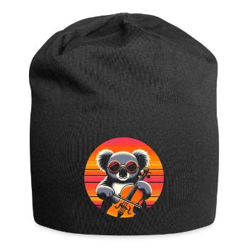 Violoncelle Koala - Bonnet en jersey - noir - Devant