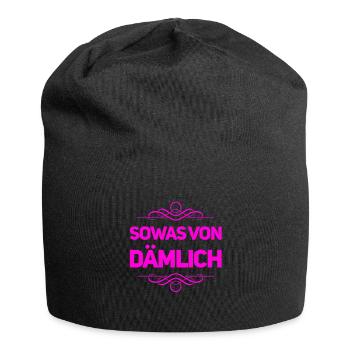 sowas von dumm - Jersey-Beanie - Schwarz - Vorne