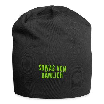 voll dumm - Jersey-Beanie - Schwarz - Vorne