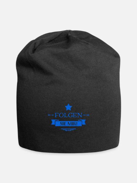 kommen sie mit - Jersey-Beanie - Schwarz