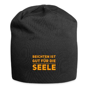 beichten ist gut - Jersey-Beanie - Schwarz - Vorne