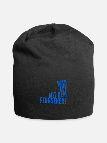 der Fernseher ist komisch - Jersey-Beanie - Schwarz