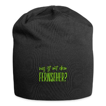 der Fernseher ist merkwürdig - Jersey-Beanie - Schwarz - Vorne