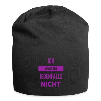 mich trifft keine Schuld - Jersey-Beanie - Schwarz - Vorne