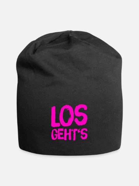 auf geht es - Jersey-Beanie - Schwarz